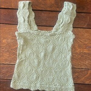 Textured Green Women's Top stretchy size xs